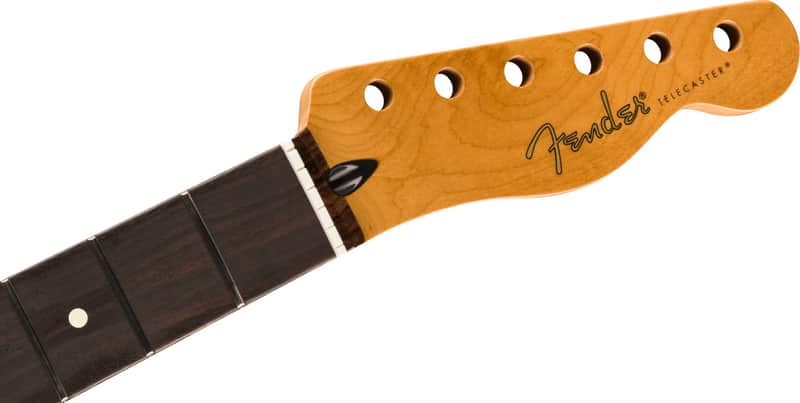 Fender Satin Roasted Maple Fat Telecaster Neck 22 Medium Jumbo Frets 9.5" U Shape image 1