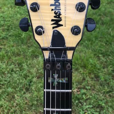 Washburn Dime BSG ‘The Cross’ with original Hardshell case and COA Boogiestreet ‘the cross’ 2005-2006 - Maple flame top image 3