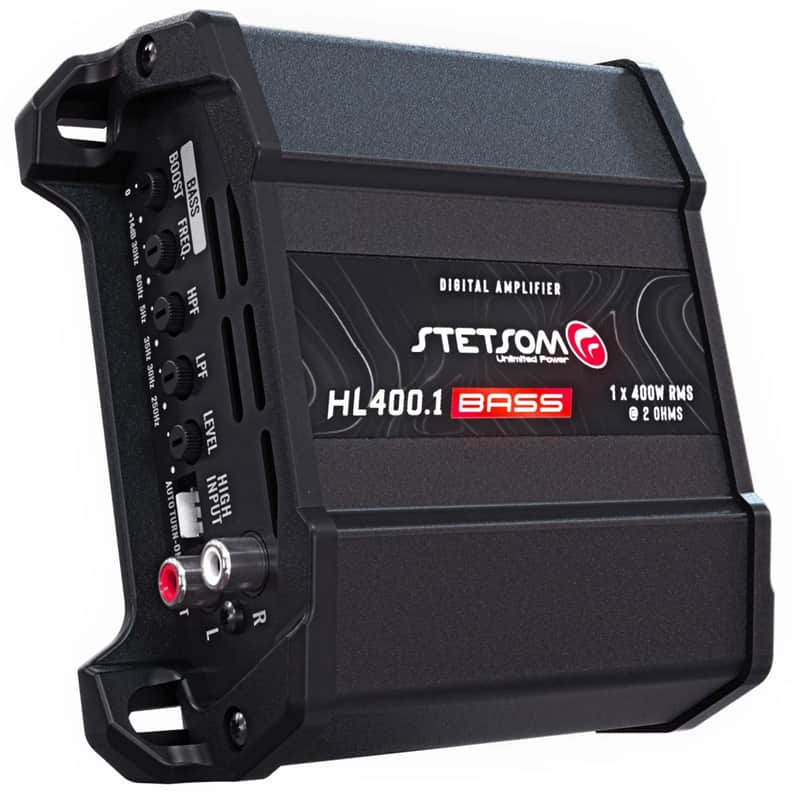 Stetsom HL 400.1 BASS Digital Car Amplifier 400W RMS 2 Ohm Bass Crossover image 1