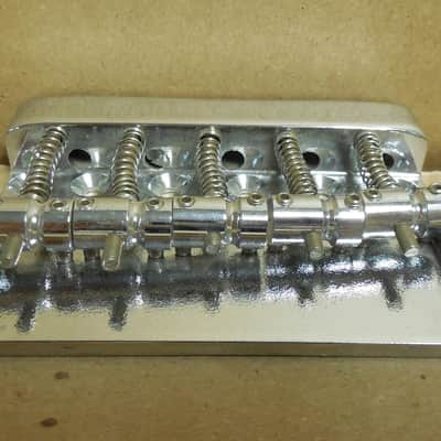 New Chrome  bass guitar Washburn 5 String Replacement Bridge image 1