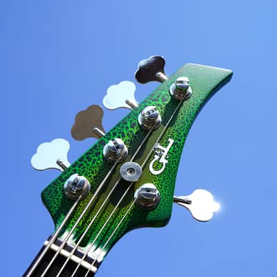 G&L USA Custom Shop Kiloton-5 Black Crinkle Over Yellow Greenburst 5-String Electric Bass Guitar w/ Deluxe Black Tolex Case (2025) image 1