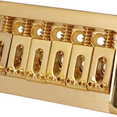Gold Hard Tail Fixed Guitar Bridge, Hipshot Style String Through Body 52.5mm image 2