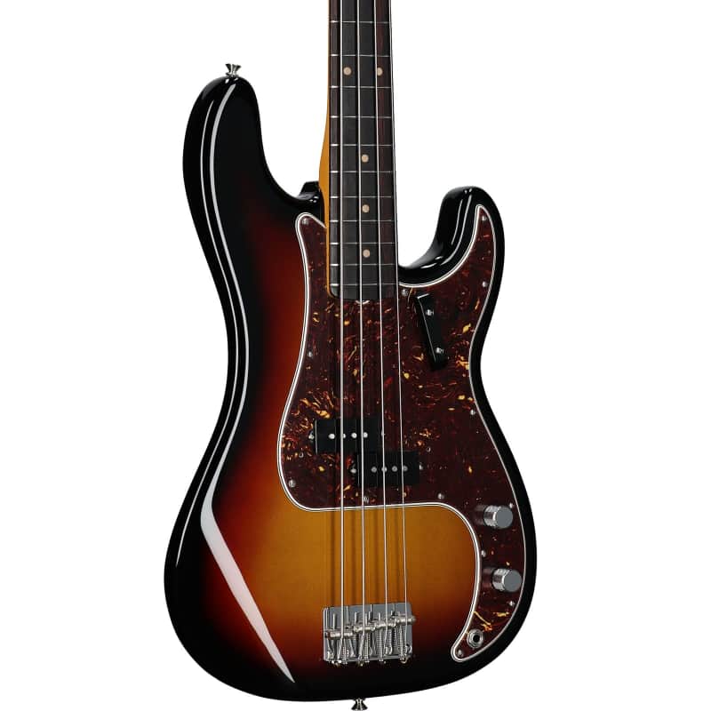 Fender American Vintage II 1960 Precision Electric Bass, Rosewood Fingerboard, 3-Color Sunburst image 1