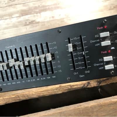 Ashly GQ-215 Stereo 15 Band Equalizer Black Vintage Rare Tested image 2