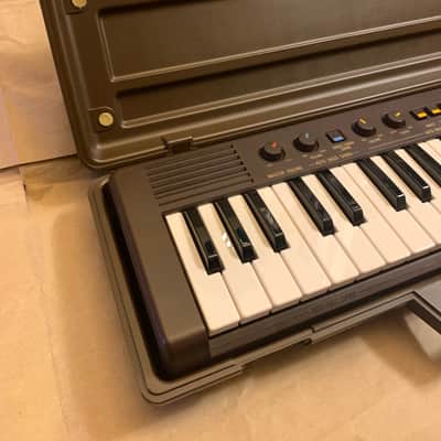 Yamaha PortaSound PS-2 1980s Chocolate Brown MINT with original hardcase mini piano keyboard image 13