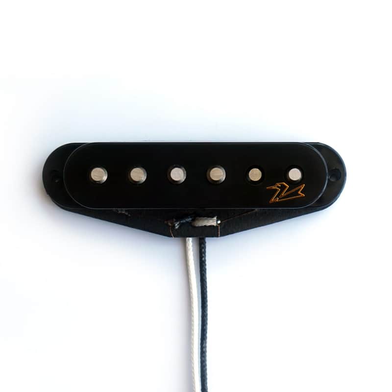Fuzzy Duck™ Gold Series Single Coil Pickups for Stratocasters (Bridge) - Black with Logo image 1
