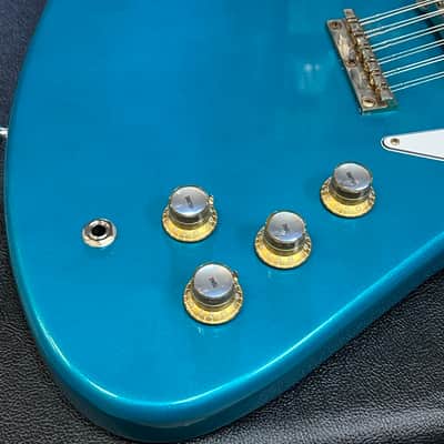 2026 Gibson Custom 1965 Non-Reverse Firebird V 12-String Reissue Aqua Mist VOS image 5