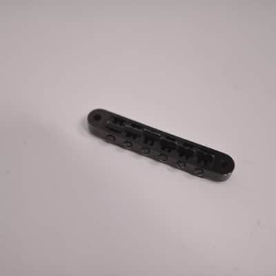 Gibson Nashville Tune-O-Matic Bridge BLACK Chrome Accessories Les Paul Custom Standard image 6