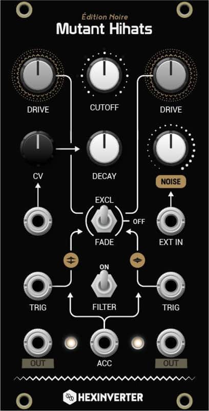 HEXINVERTER MUTANT HIHATS BLACK : BRAND NEW :  [DETROIT MODULAR] image 1