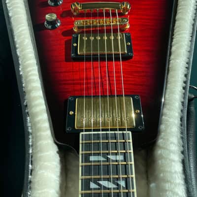 Gibson 50th Anniversary Flying V 2008 GOTM - AAA top Brimstone Burst + OHSC image 1
