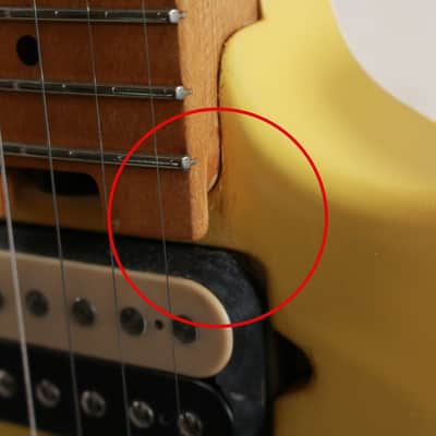 Late 90's Peavey Wolfgang Special Electric Guitar w/ Floyd Rose & D-Tuna in Yellow (Originally Ivory) image 22