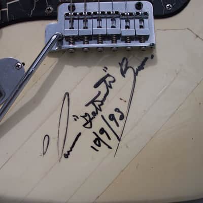 Original 80s left handed Strat strung right handed .... Stewart McDonald neck Clarence " Gatemouth " Brown signed image 2