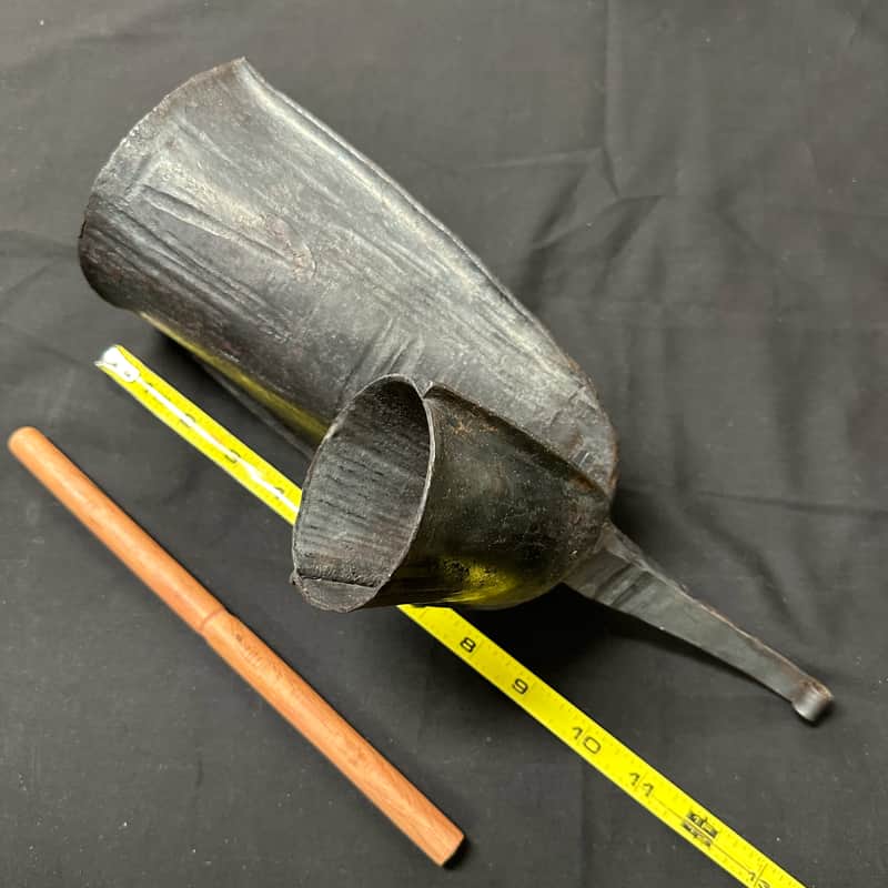 Gankogui, West African Double Bell, Large 13"x4.5", w/Beater - MINT image 1