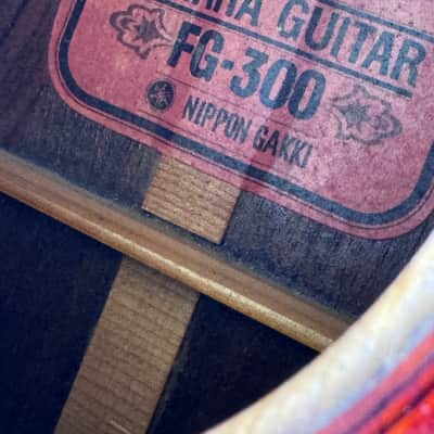 1970 Yamaha FG-300 Nippon Gakki Red Label Natural Original Case🔥 image 23