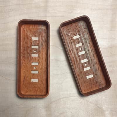 Guilford Padauk P-90 Pickup Covers- Staple Top- 1 Pair image 2