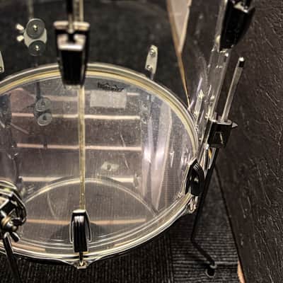 1976 Ludwig Clear Vistalite 4-Piece Drum Set – 22/13/16/18 – No Cracks – Very Clean image 7