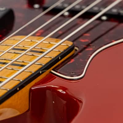 1970s Greco Jazz Bass MIJ Fiesta Red Matching Headstock Block Inlays w/ Gigbag image 10