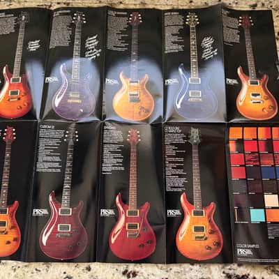 PRS Carlos Santana poster catalog 1995 artist series II 10th anniversary McCarty 22 custom 24 standard CE bolt on image 5