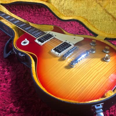 Electric Guitar Les Paul GRECO EG-500 Cherry Sunburst Hard Case Japan Vintage image 13