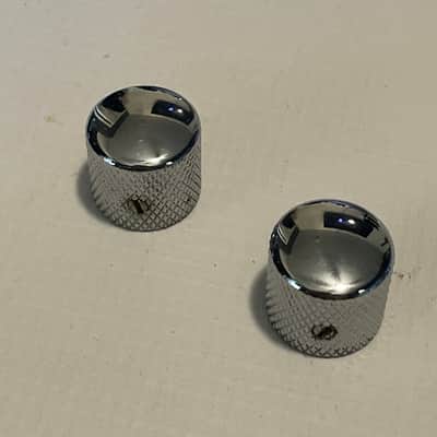 2000's Japan Jackson Dinky Guitar Chrome Dome Metal Volume Set Screw Knob Set image 2