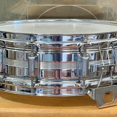 Vintage Rogers Dynasonic 5x14 Snare Drum COB Chrome Over Brass 100% ORIGINAL! image 6