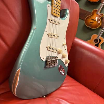 2024 Fender Custom Shop Limited Edition '57 Stratocaster Reissue Relic Faded Sherwood Metallic Green image 6