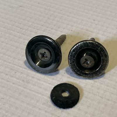1980's Japan Charvel Jackson Model Series Guitar Black Oversize Strap Buttons
