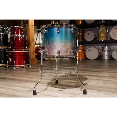 Tama Starclassic Walnut/Birch Floor Tom 14x12 Satin Sapphire Fade image 2