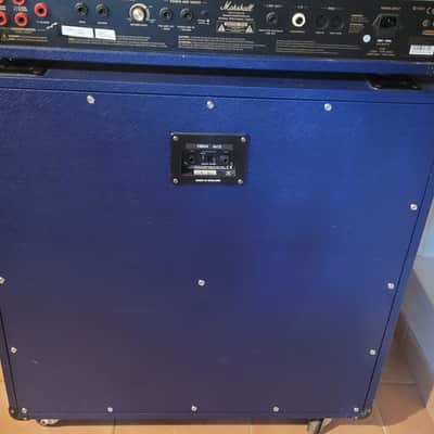 Marshall Joe Satriani Signature 1960A Lead 300-Watt 4x12" Angled Guitar Speaker Cabinet 2012 - 2014 - Blue image 3