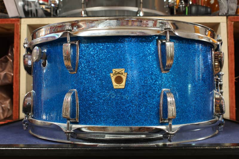 1969 Ludwig 6.5x14 School Festival Model Snare Drum in Sparkling Blue Pearl image 1