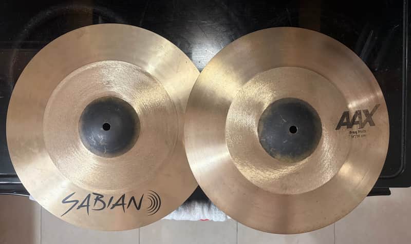 Sabian 14" AAX Freq Hi-Hat Cymbals (Pair) 2019 - Present - Lathed/Unlathed image 1