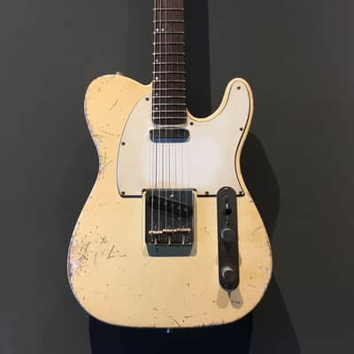 Made to Order - FRANCHIN Mars guitar Relic Aged 100% Nitro Lacquer (Butterscotch/ Sunburst/ Black/ White/ Blue/ Green/ Yellow/ Red/ Pink/ Burgundy/ Purple/ Gold/ Silver, etc.) Telecaster-Tele-T-Style Made in Italy image 23