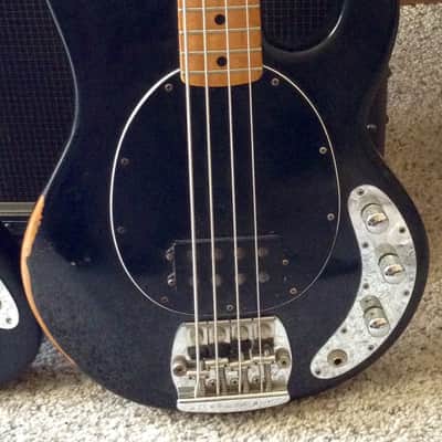 Musicman Stingray Bass 4 string 1987 Black....fantastic Flea Tone image 6