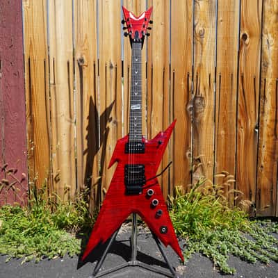 Dean USA DIME Razorback Transparent Cherry 6-String Electric Guitar w/ Hardshell Case image 2