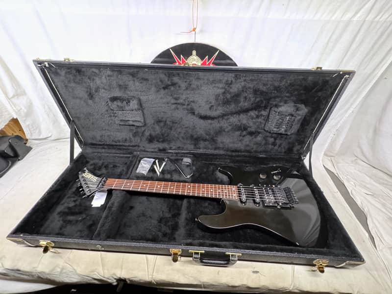 Hamer USA Chaparral Guitar with Case - Black - headstock repaired! image 1
