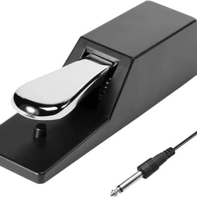 Universal Sustain Pedal with 6 ft (1.8 m) Cable, Polarity Switch, and Non-Slip Bottom, Universal Piano Pedal for Digital Pianos, Piano Keyboards, MIDI Keyboards, and Synthesizers image 1
