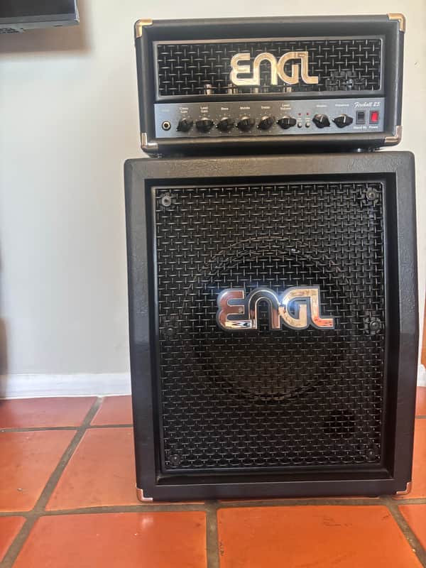 Head and cabinet Engl Fireball 25 head and 1x12 Engl professional slant cabinet 2024 - Black image 1