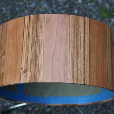 HHG drums PRE-SALE 14x7 Zebrawood/cherry Stave Snare 2020 Natural Satin Lacquer image 1