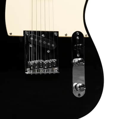 Stagg T Series Standard Electric Guitar In Black With Alnico Pickups image 4