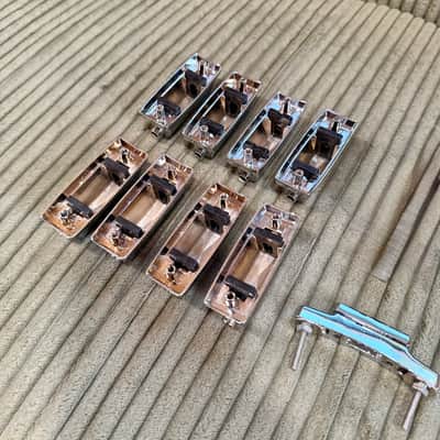 Snare Drum Lugs — Set of 8 Chrome Double-Ended w/ Tension Rods & Butt Plate image 8