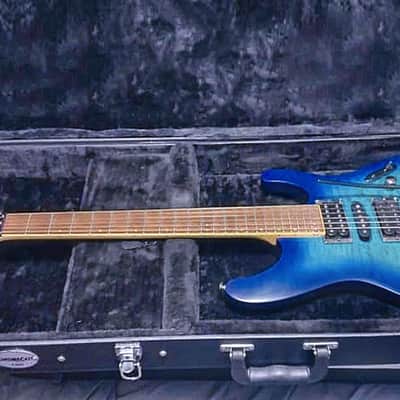 Ibanez S670QM with upgraded Seymour Duncan humbuckers and ChromaCast hard case image 1
