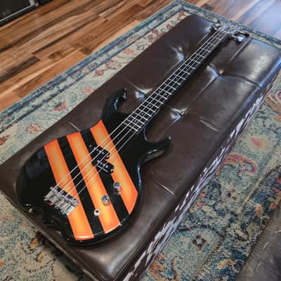 1983 Kramer Stagemaster Bass - Aluminum Neck - Black with Graphics - w/OHSC image 4