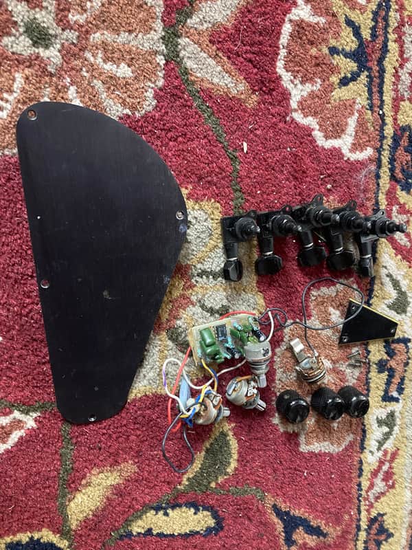 Charvel-Jackson Model 4 Parts Electronics Tuners Backplate etc. Original Vintage 1980's image 1