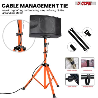 5 Core Speaker Stand Height Adjustable 54" Heavy Duty PA DJ Tripod Studio Monitor Stands image 8