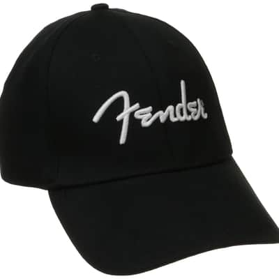 Genuine Fender Guitars Original Embroidered Logo ADJUSTABLE Hat/Cap - BLACK image 2