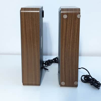 ​Grundig Flach-Box 180 Vintage Flat Wall Speakers Pair (1970s Germany) - Wood & Metal Grille image 4