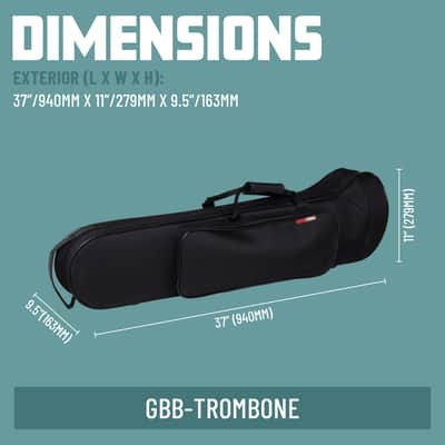 Gator Cases Largo Series Lightweight Beginner Case for Tenor Trombone; (GBB-TROMBONE) image 9