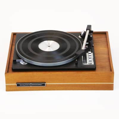 1960s Elac Miracord 50H Miraphon 50 Teak Case Smoked Gray Plastic Dust Cover Vintage Turntable Record Player HiFi Vinyl LP Clean with Manual image 3