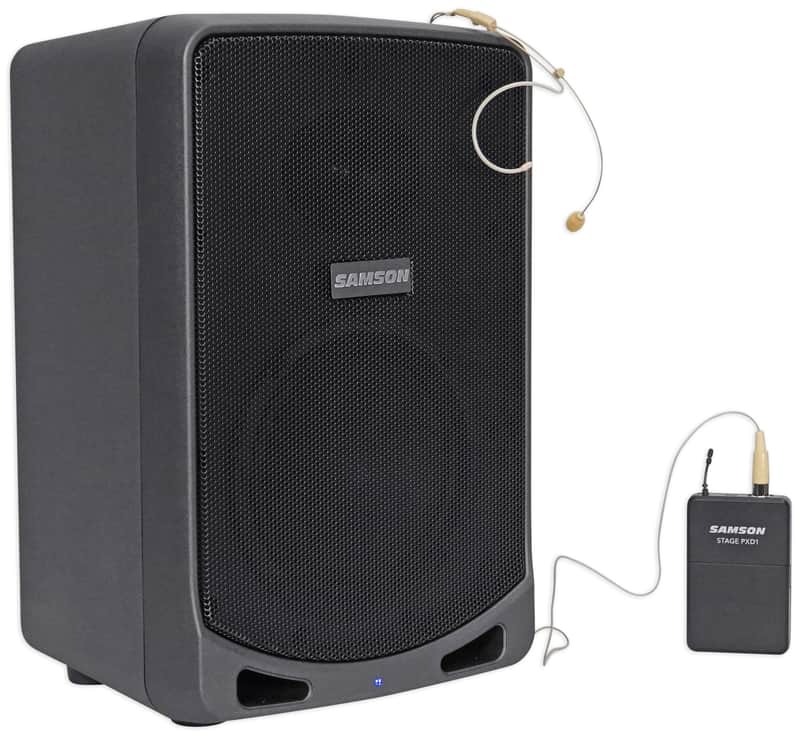 SAMSON XP106WDE 6" Portable Rechargeable Bluetooth Powered PA DJ Speaker+Headset image 1