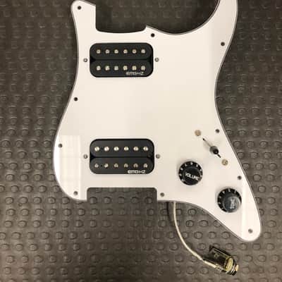 EMG ST12 Pre-wired Pickguard H/H set 2010-Present Black / WBW image 1
